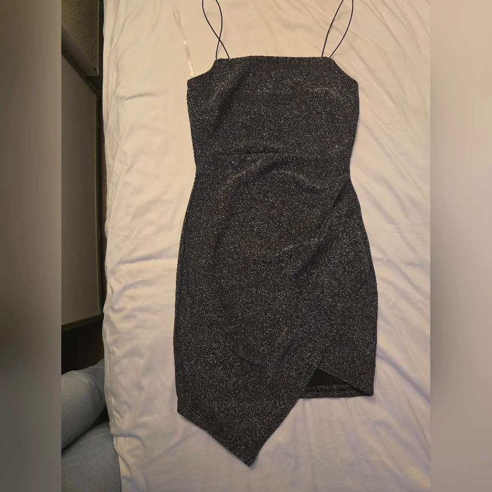 Asymmetrical Black Dress - Picture 10 of 14